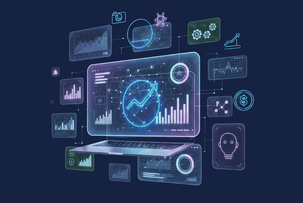 Professional web and mobile application development team working in Pakistan, coding on laptops and reviewing project plans.