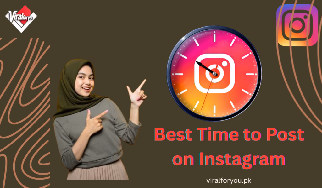 Best Time to Post on Instagram to Get Maximum Reach infographic showing peak hours