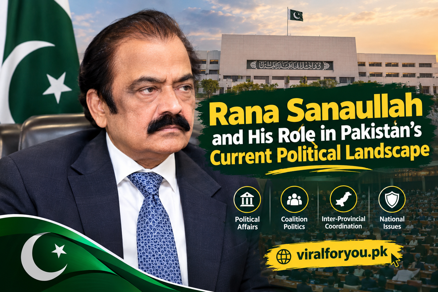 Rana Sanaullah discussing Pakistan's current political landscape with a parliamentary background