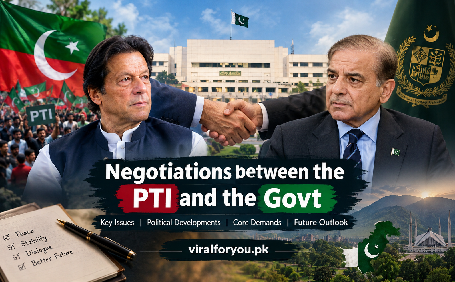 Negotiations between the PTI and the government over political disagreements and national issues
